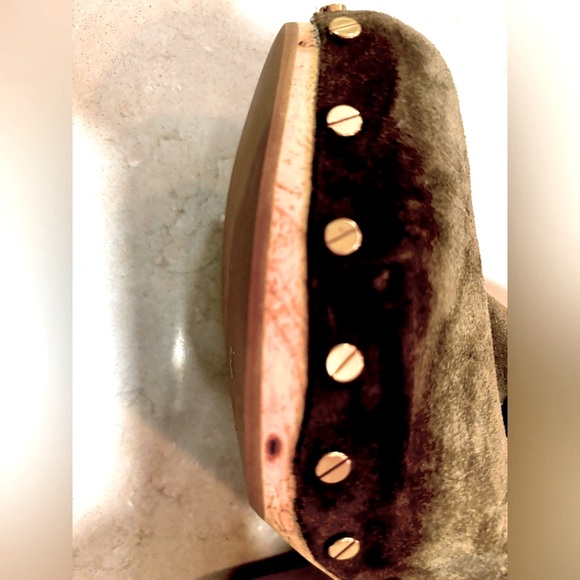 Veronica Beard Chocolate Brown Suede Clogs - Picture 3 of 6